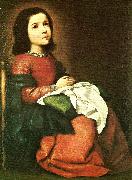 Francisco de Zurbaran girl virgin at prayer Germany oil painting artist